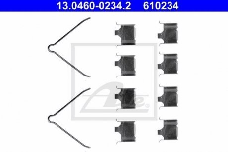 Комплектующие, колодки дискового тормоза ATE 13.0460-0234.2 (фото 1)