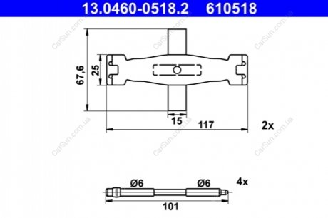 КОМПЛЕКТ ВСТАНОВЛЕННЯ ГАЛЬМУВАЛЬНИЙ БЛОК. AUDI P. A6/A7/Q5 09-18 р ATE 13.0460-0518.2