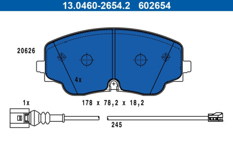 KLOCKI HAM.PRZOD ATE 13.0460-2654.2