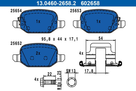 KLOCKI HAM.TYL FIAT 500 12- ATE 13.0460-2658.2