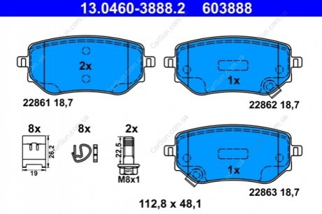 KLOCKI HAM. NISSAN T. NP300 NAVARA 2,3 DCI 4X4 19- ATE 13.0460-3888.2