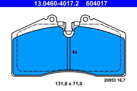 KLOCKI HAM.PRZOD ATE 13.0460-4017.2