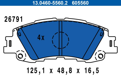 KLOCKI HAM PRZOD ATE 13.0460-5560.2