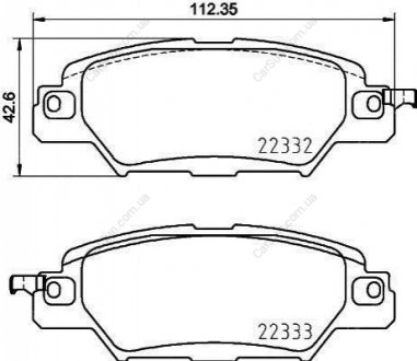 Тормозные колодки - (KAY02648ZA) ATE 13046056952