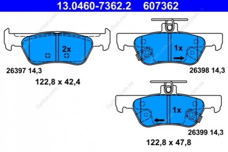 KLOCKI HAM. HONDA T. JAZZ 1,5 EHEV 20- ATE 13.0460-7362.2