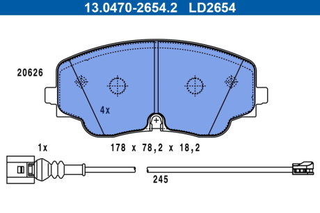 KLOCKI HAM PRZOD CERAMIC ATE 13.0470-2654.2