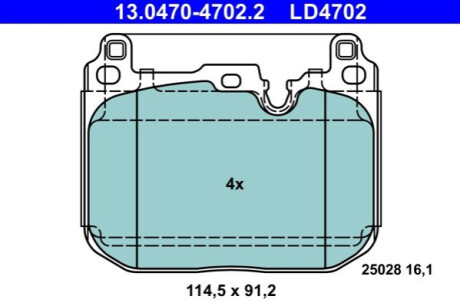 KLOCKI HAM. BMW P. 1/2/X1/X2 1,5-2,0 18- CERAMIC ATE 13.0470-4702.2