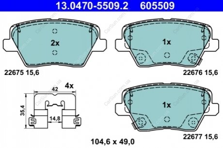 KLOCKI HAM.CERAMIC TYL ATE 13.0470-5509.2