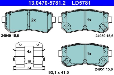 KLOCKI HAM.CERAMIC TYL ATE 13.0470-5781.2