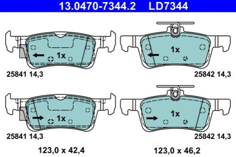 KLOCKI HAM. FORD T. FIESTA 1,0-1,1/1,5 TDCI 17- CERAMIC ATE 13.0470-7344.2