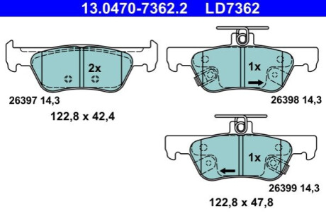 KLOCKI HAM. HONDA T. JAZZ 1,5 EHEV 20- CERAMIC ATE 13.0470-7362.2