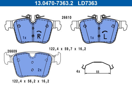 KLOCKI HAM TYL CERAMIC ATE 13.0470-7363.2