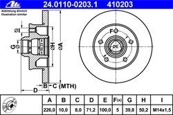 Тормозной диск ATE 24.0110-0203.1 (фото 1)