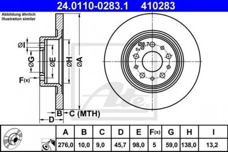 Тормозной диск ATE 24.0110-0283.1