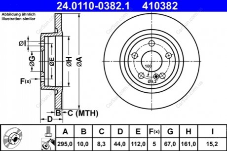Гальмівний диск ATE 24.0110-0382.1 (фото 1)