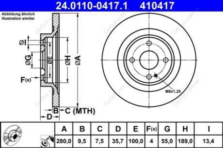 Гальмівний диск ATE 24.0110-0417.1