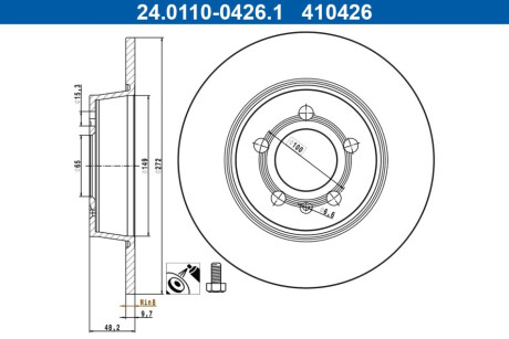 TARCZA HAM TYL 272X9.7 P ATE 24.0110-0426.1