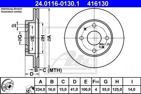 Тормозной диск ATE 24.0116-0130.1 (фото 1)