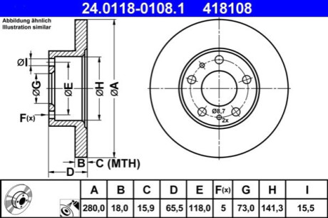 TARCZA HAM.PRZOD FIAT DUCATO -02 (10) ATE 24.0118-0108.1