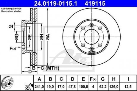 Тормозной диск ATE 24.0119-0115.1 (фото 1)