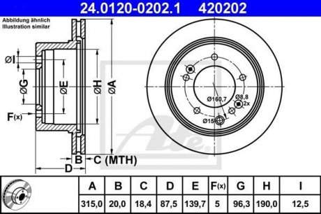 Гальмівний диск ATE 24.0120-0202.1 (фото 1)
