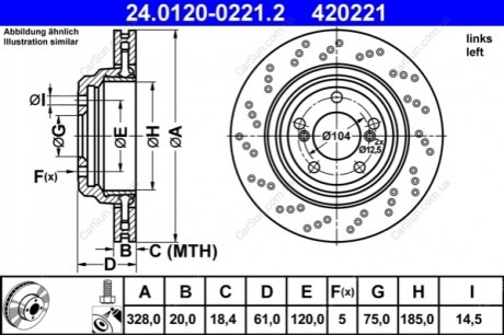 Гальмівний диск ATE 24.0120-0221.2