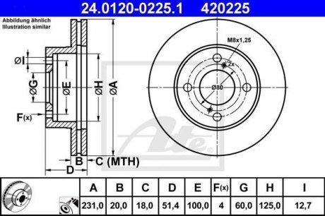 Тормозной диск ATE 24.0120-0225.1 (фото 1)