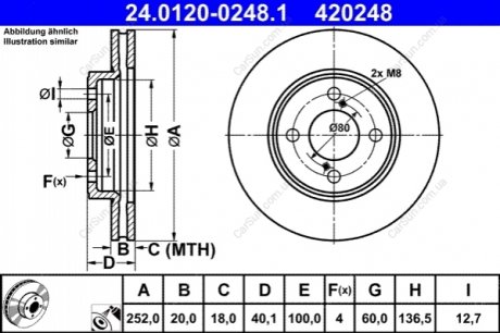 Гальмівний диск ATE 24.0120-0248.1