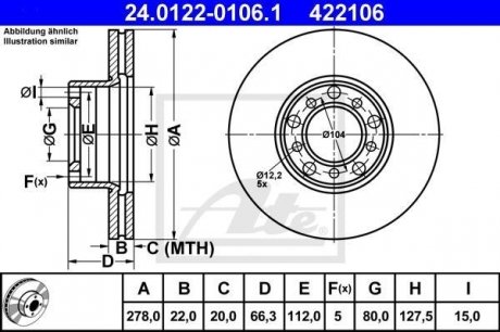 Тормозной диск ATE 24.0122-0106.1