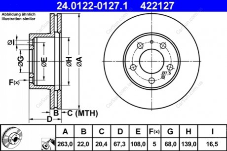 Гальмівний диск ATE 24.0122-0127.1