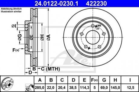 Гальмівний диск ATE 24.0122-0230.1