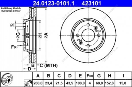 Гальмівний диск ATE 24.0123-0101.1 (фото 1)