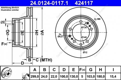 Тормозной диск ATE 24.0124-0117.1