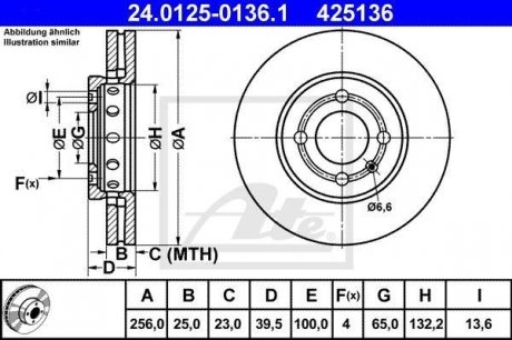 Гальмівний диск ATE 24.0125-0136.1 (фото 1)