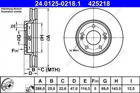 Гальмівний диск ATE 24.0125-0218.1