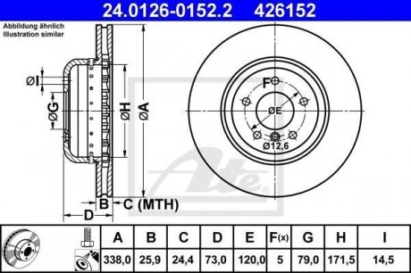 Тормозной диск ATE 24.0126-0152.2
