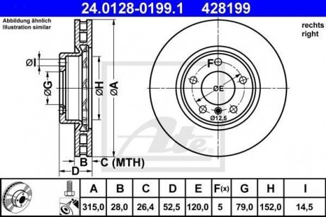 Тормозной диск ATE 24.0128-0199.1 (фото 1)