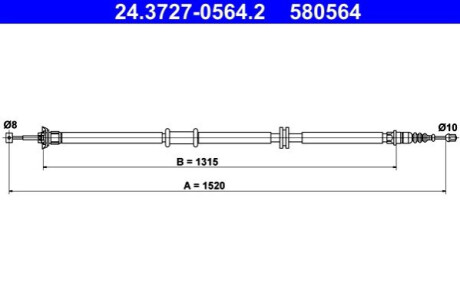 Linka ham.post.ty€ L 580564 ATE 24.3727-0564.2