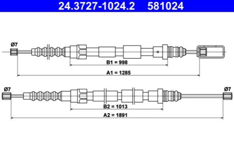 Автозапчастина ATE 24.3727-1024.2