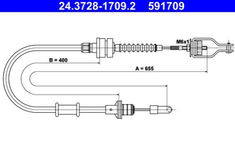Трос зчеплення ATE 24372817092