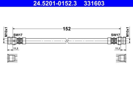 PRZEWOD HAM.TYL ATE 24.5201-0152.3