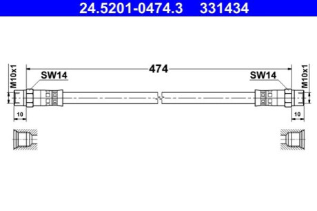 PRZEWР°D HAM. ELAST. DB P. 207D-310D 77-96 LE/PR ATE 24.5201-0474.3