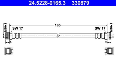 Шланг гальмівний ATE 24.5228-0165.3