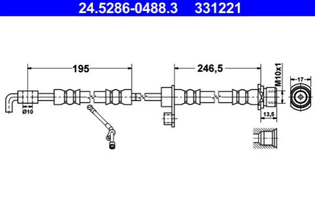 Автозапчасть ATE 24.5286-0488.3