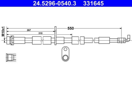 PRZEWР°D HAM. ELAST. FORD T. KUGA 1,5-2,5 12- LE/PR ATE 24.5296-0540.3