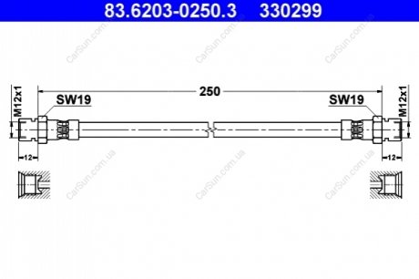 Тормозной шланг ATE 83.6203-0250.3