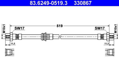 Автозапчасть ATE 83.6249-0519.3