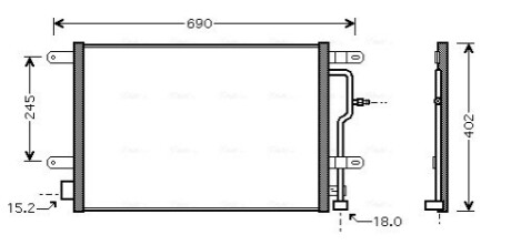 Конденсор кондиціонера (Ava) AVA COOLING AI 5199