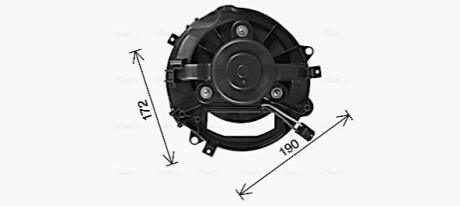 Dmuchawa pasuje do: AUDI Q2, Q3, TT SEAT ATECA SKODA KAROQ, KODIAQ, OCTAVIA III, SUPERB III VW GOLF ALLTRACK VII, GOLF SPORTSVAN VII, GOLF VII, PASSAT ALLTRACK B8, PASSAT B8 1.0-2.5 08.12- AVA COOLING AI8445