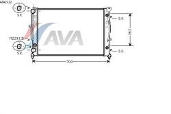 Радиатор A4/A6/PASSAT5+6 AT 95- (Ava) AVA COOLING AIA 2122